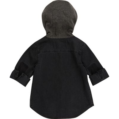 Mini boys black hoodie shirt